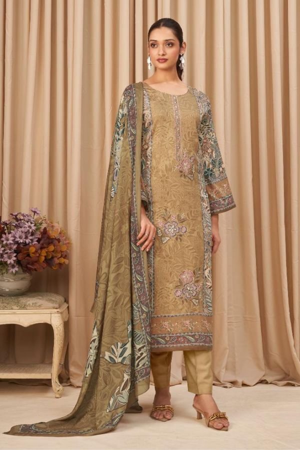 Kesar Karachi Shakshi Jam Ladies Salwar Suit 11003