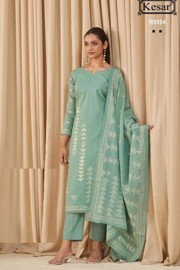 Kesar Karachi Siya Linen Printed Salwar Suits 100004
