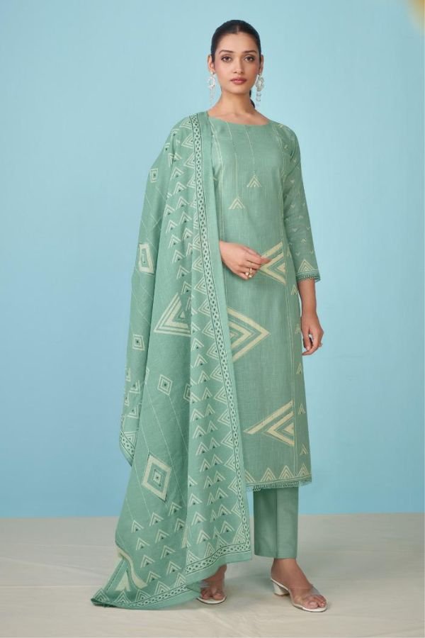 Kesar Karachi Siya Linen Printed Salwar Suit 99002