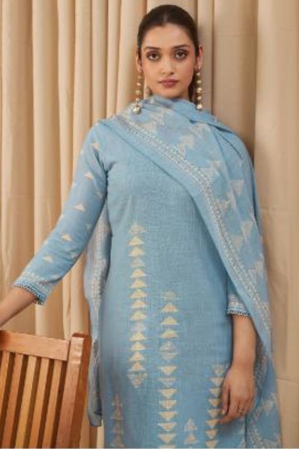 Kesar Karachi Siya Linen Printed Salwar Suits 100003