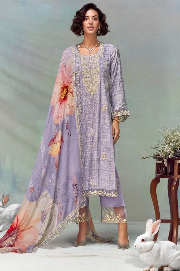 Kimora Fashion Heer Florence Muslin Ladies Salwar Suit 9692