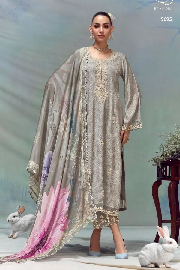 Kimora Fashion Heer Florence Muslin Ladies Salwar Suit 9695