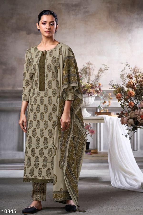 Reyna Fashions Ojjas Cotton Unstitched Salwar Suit 10345
