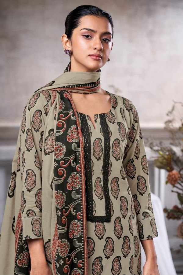Reyna Fashions Ojjas Cotton Unstitched Salwar Suit 10346