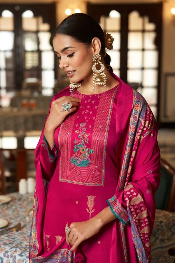 Rupali Fashion Daawat-E-Ishq Jaam Satin Printed Suits 6504