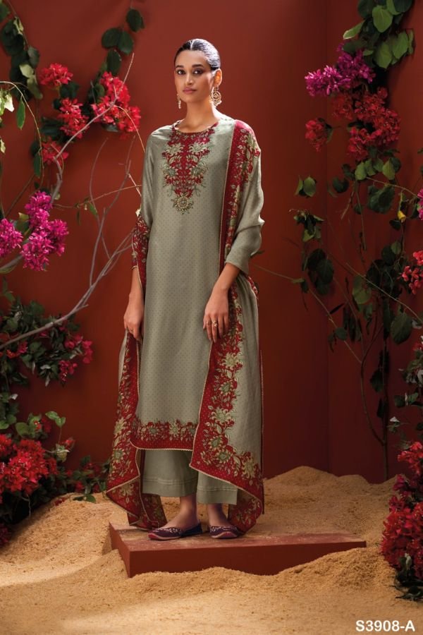 Ganga Fashion Mystara S3908 Silk Ladies Suit S3908-A