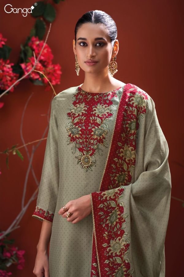 Ganga Fashion Mystara S3908 Silk Ladies Suit S3908-A
