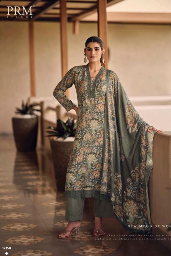 PRM Trends Raagni Pashmina Unstitched Salwar Suit 12150