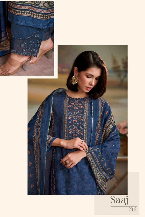 Sahiba Sarg Saaj Muslin Silk Printed Ladies Suit 2018