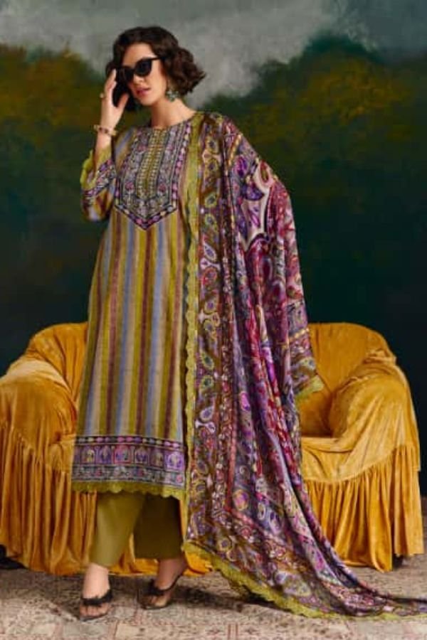 Kimora Fashion Heer Kashida Pashmina Salwar Suit 9893