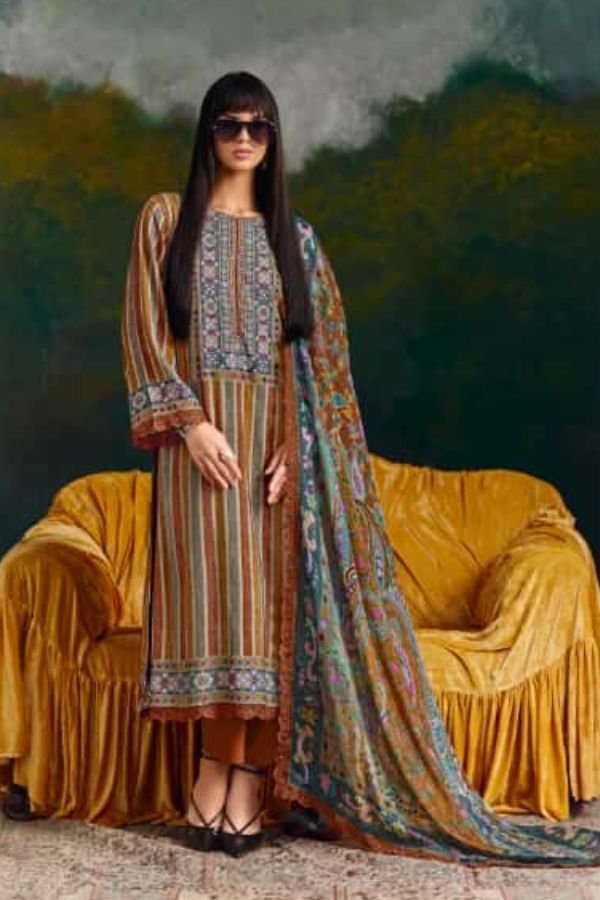 Kimora Fashion Heer Kashida Pashmina Salwar Suit 9894