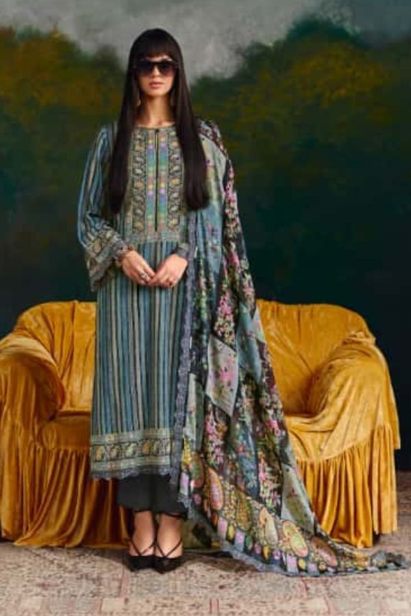 Kimora Fashion Heer Kashida Pashmina Salwar Suit 9895
