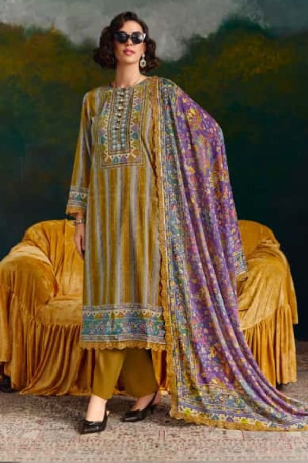 Kimora Fashion Heer Kashida Pashmina Salwar Suit 9896