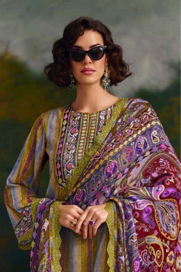 Kimora Fashion Heer Kashida Pashmina Salwar Suit 9893