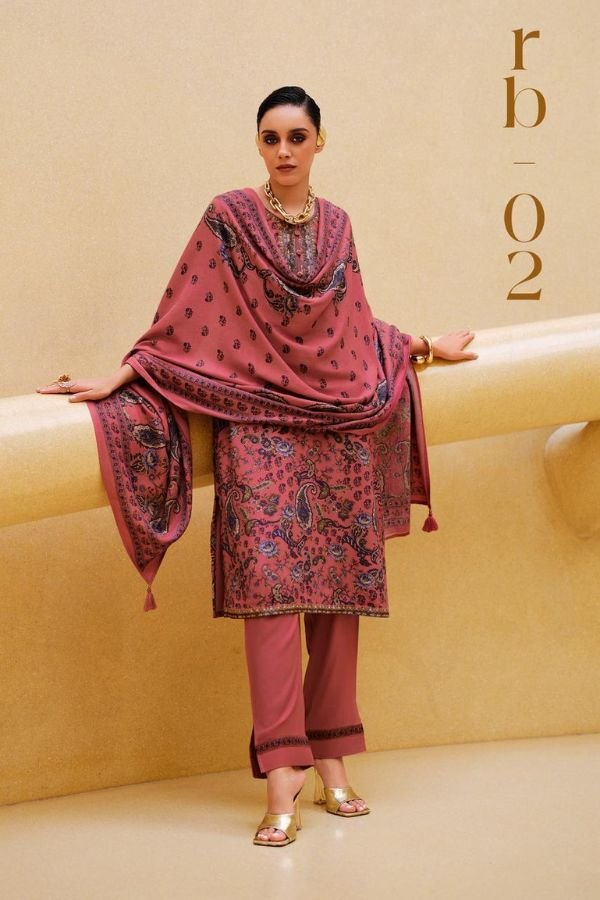 Varsha Fashion Rabane Pashmina Winter Suit RB-02