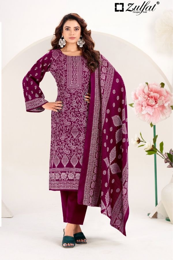 Zulfat Designer Studio Sufi Pashmina Salwar Suit 695-003