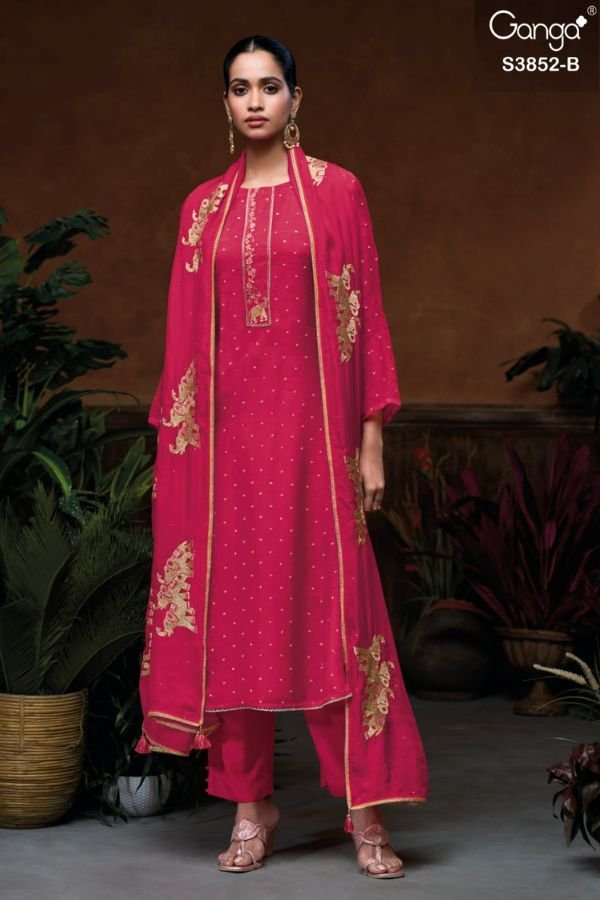 Ganga Fashion Klyra S3852 Silk Ladies Suit S3852-B