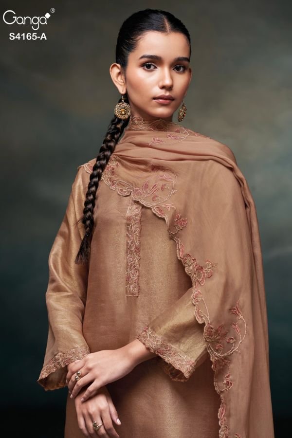 Ganga Fashion Kyana S4165 Silk Ladies Suits S4165-A