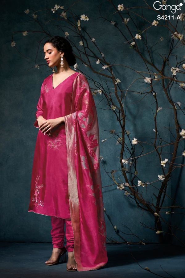 Ganga Fashion Manira S4211 Silk Salwar Suit S4211-A