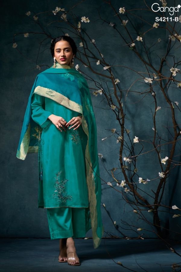 Ganga Fashion Manira S4211 Silk Salwar Suit S4211-B