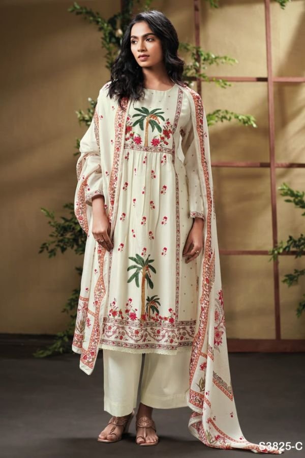 Ganga Fashion Melfey S3825 Silk Ladies Suit S3825-C