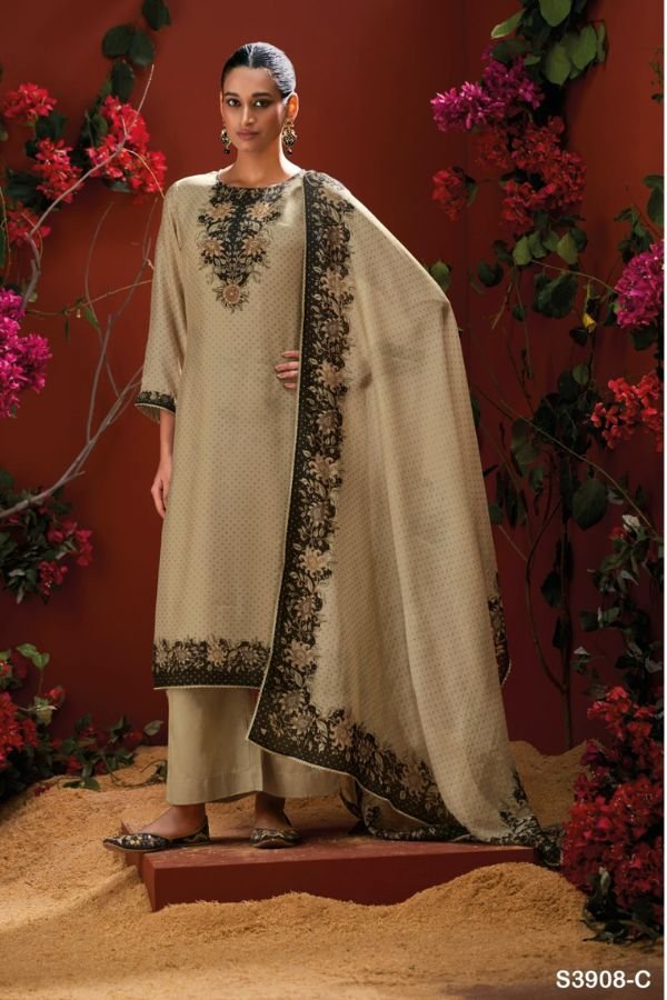 Ganga Fashion Mystara S3908 Silk Ladies Suit S3908-C