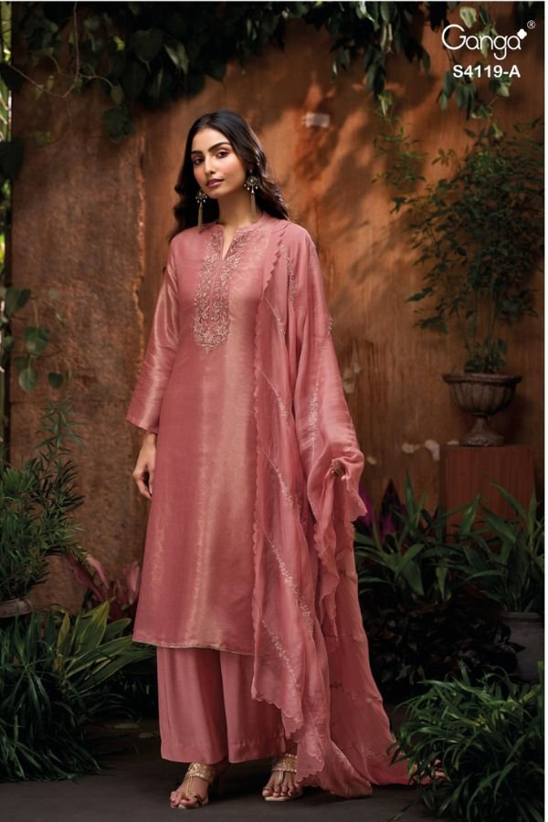 Ganga Fashion Qyra S4119 Silk Ladies Suit S4119-A