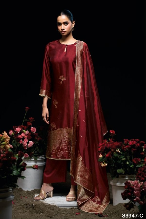 Ganga Fashion Sidra S3947 Silk Ladies Suit S3947-C