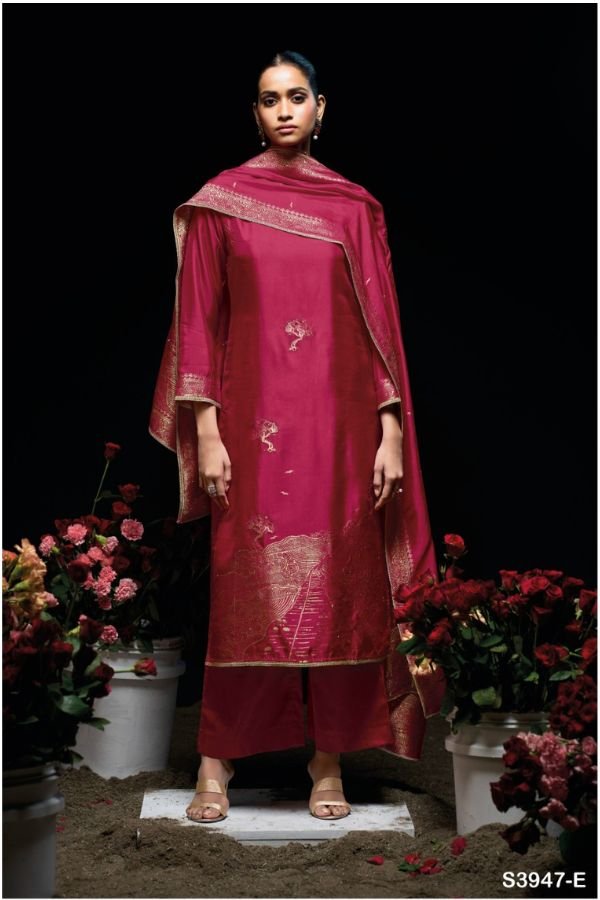 Ganga Fashion Sidra S3947 Silk Ladies Suit S3947-E