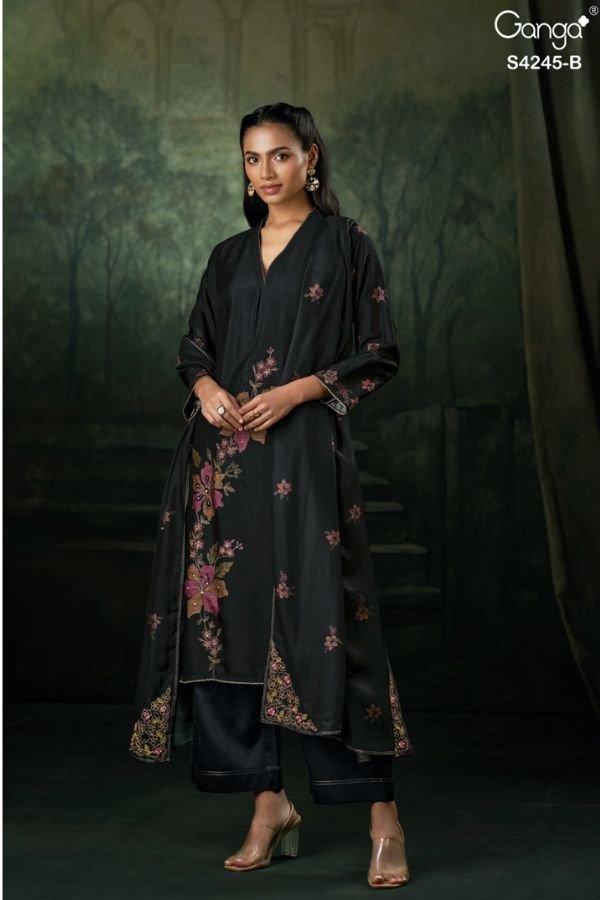 Ganga Fashion Xylah S4245 Silk Ladies Suit S4245-B