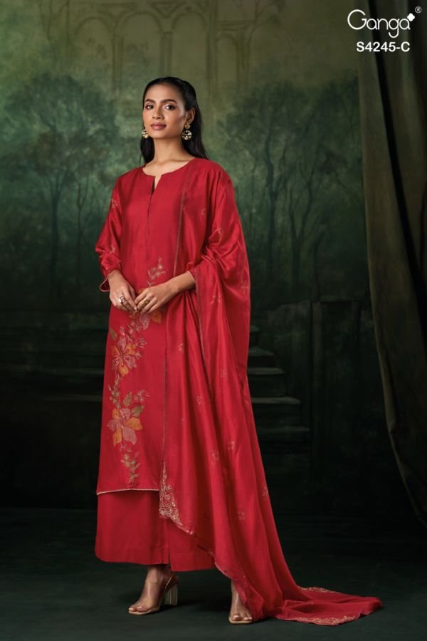 Ganga Fashion Xylah S4245 Silk Ladies Suit S4245-C