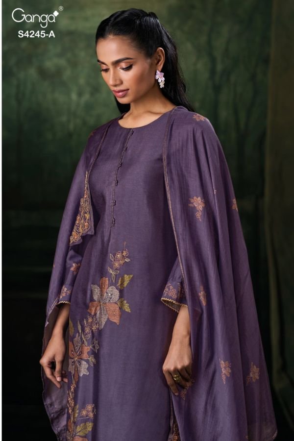 Ganga Fashion Xylah S4245 Silk Ladies Suit S4245-A