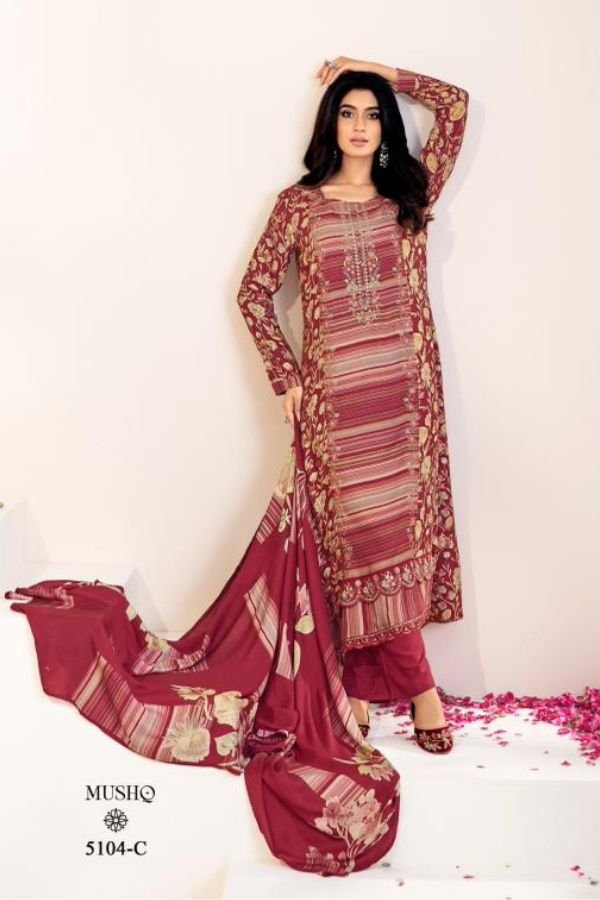 Glossy Simar Mushq Pashmina Salwar Suits 5104-C