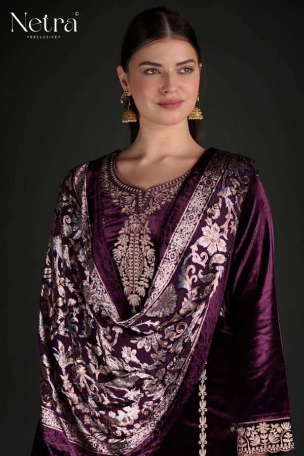 Netra Exclusive Chahak Velvet Ladies Suit NE-C 1187-B