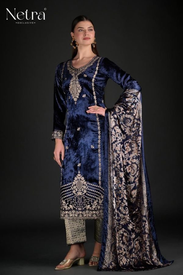 Netra Exclusive Chahak Velvet Ladies Suit NE-C 1187-C