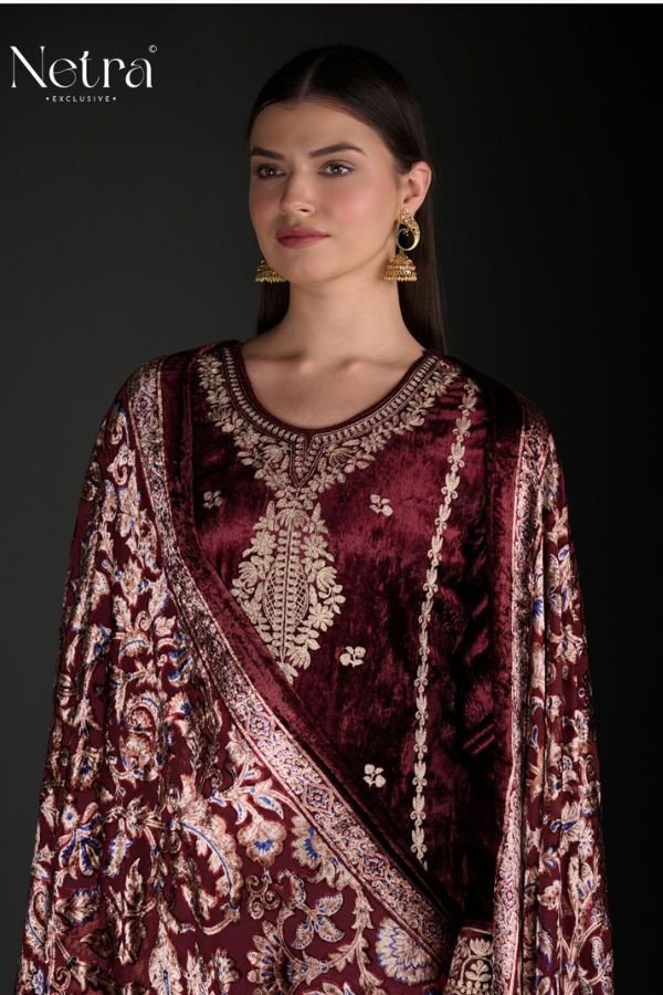 Netra Exclusive Chahak Velvet Ladies Suit NE-C 1187-D