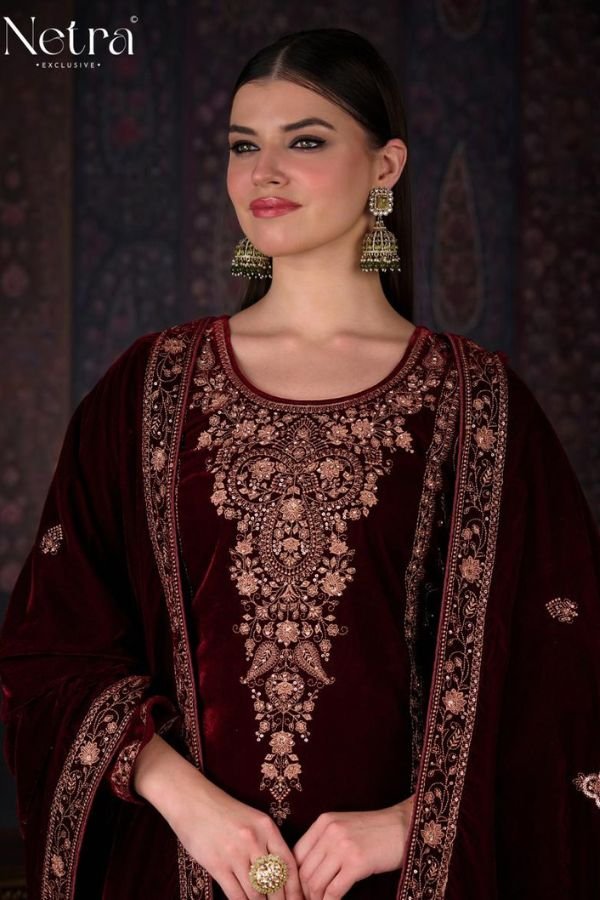 Netra Exclusive Zaina Velvet Ladies Salwar Suit NE-C 1188-A