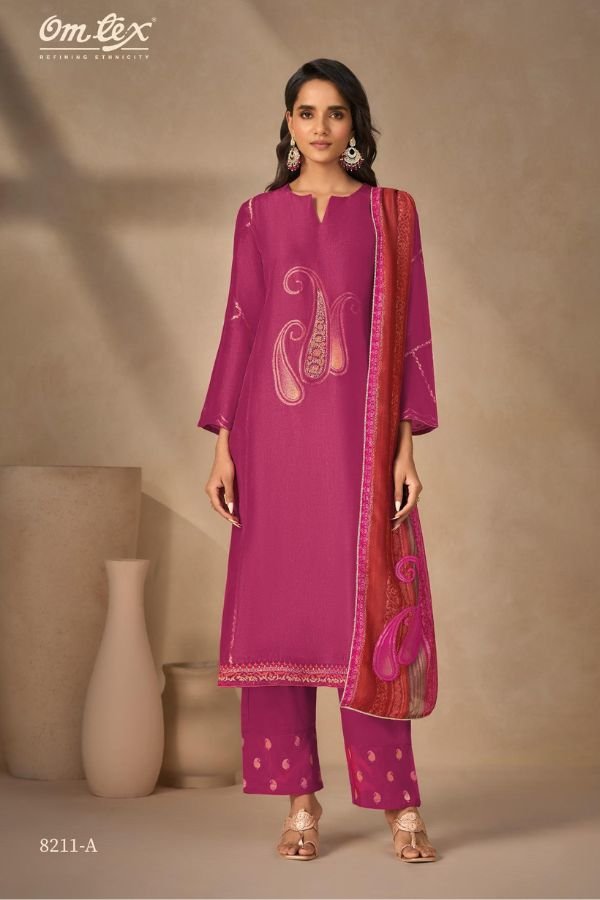 Omtex Amrisha Rubina Silk Ladies Salwar Suit 8211-A