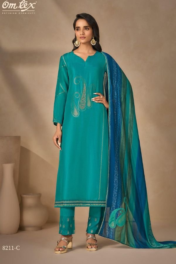 Omtex Amrisha Rubina Silk Ladies Salwar Suit 8211-C