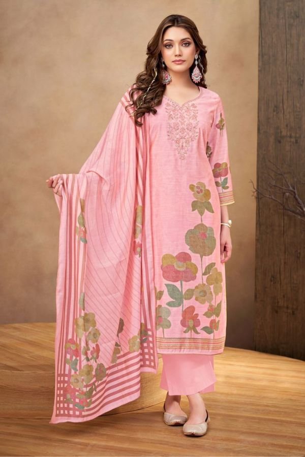 Salvi Fashion Linen Silk Once Again Ladies Suit 10001