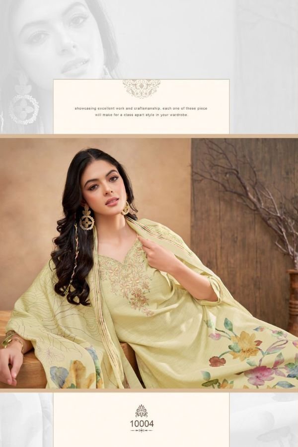 Salvi Fashion Linen Silk Once Again Ladies Suit 10004