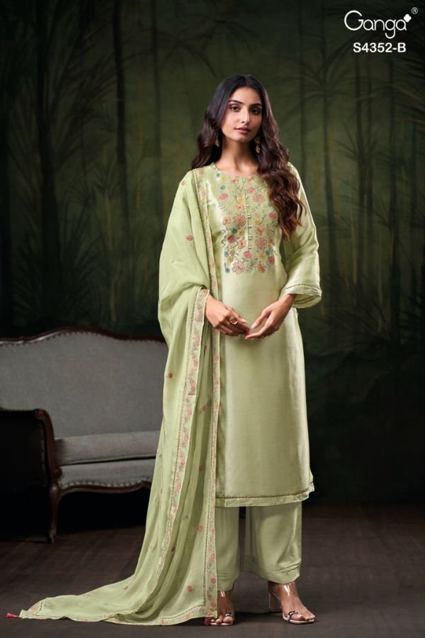 Ganga Fashion Chayana S4352 Silk Ladies Suit S4352-B