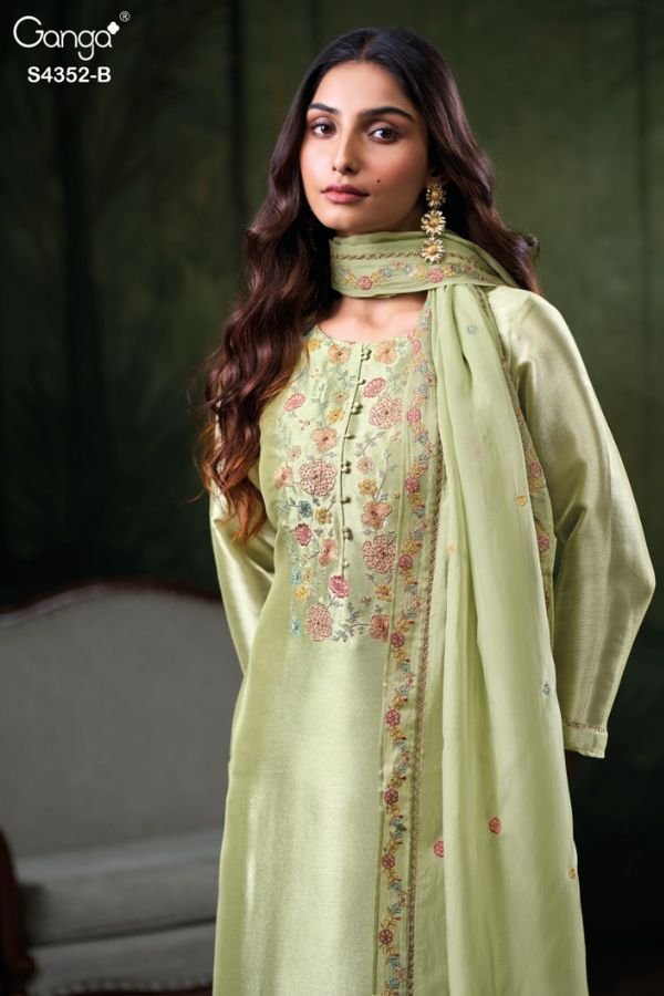 Ganga Fashion Chayana S4352 Silk Ladies Suit S4352-B