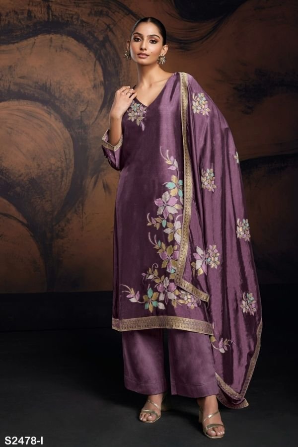 Ganga Fashion Evania S2478 Silk Ladies Suit S2478-I