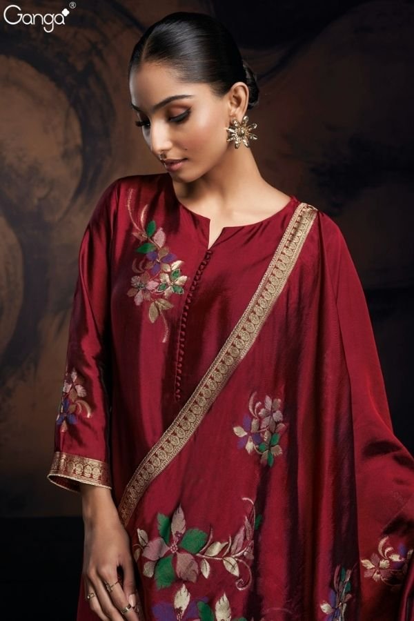 Ganga Fashion Evania S2478 Silk Ladies Suit S2478-D