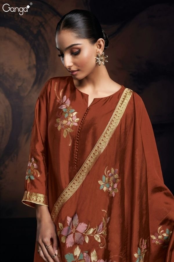 Ganga Fashion Evania S2478 Silk Ladies Suit S2478-J