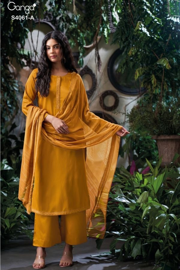 Ganga Fashion Farzana S4061 Cotton Silk Ladies Suits S4061-A