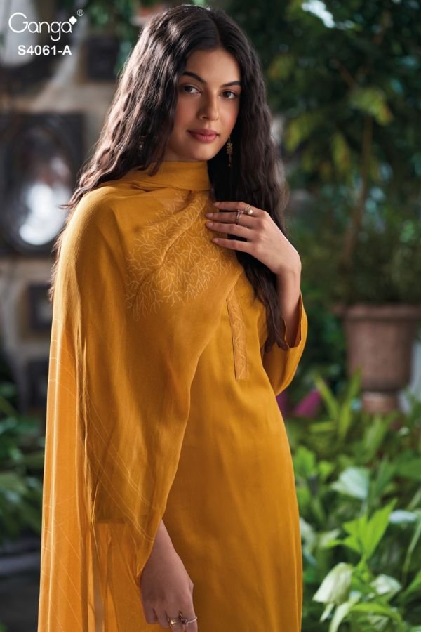 Ganga Fashion Farzana S4061 Cotton Silk Ladies Suits S4061-A