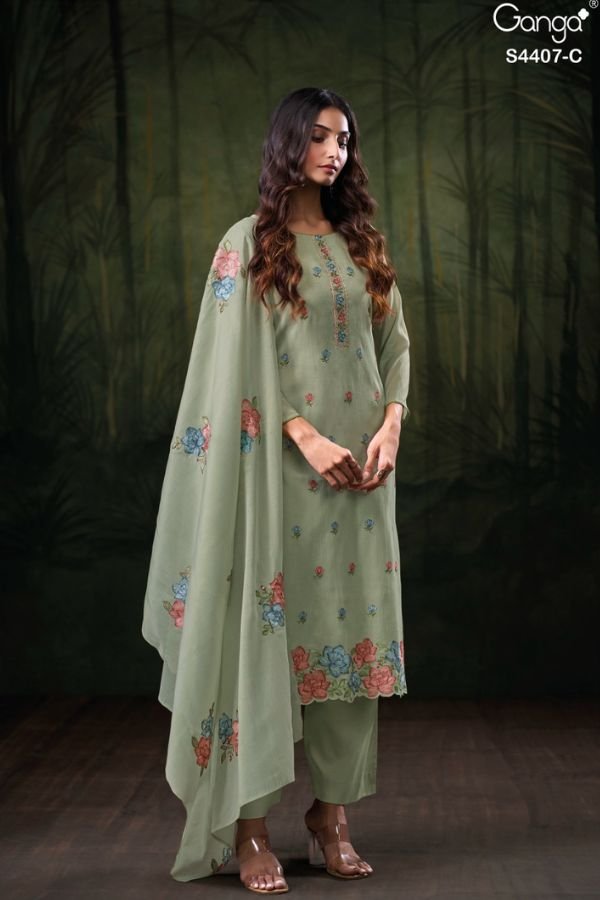 Ganga Fashion Gleah S4407 Mal Salwar Suits S4407-C