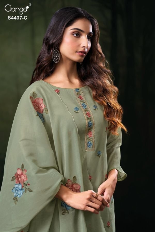Ganga Fashion Gleah S4407 Mal Salwar Suits S4407-C
